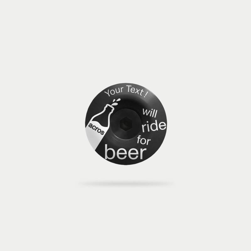 beer-topcap, schwarz, mit individuellem text