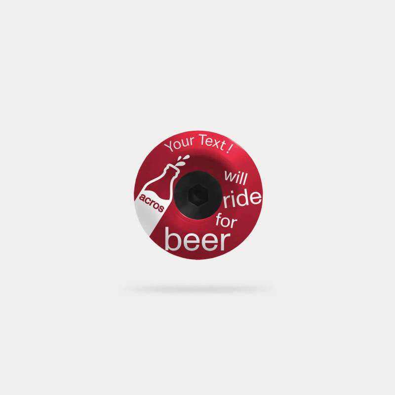 beer topcap, rot, mit individuellem text